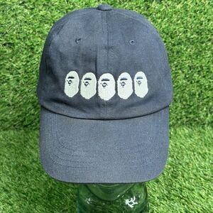 Bape Go Skate Summer Head Hat Navy Blue 100% Authentic